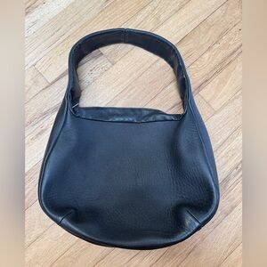 COS Swing Shoulder Bag Black Leather Soft EUC